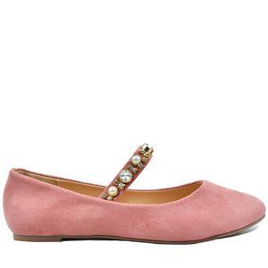 Mauve Women's Mary Janes Round Toe Ballet Flat